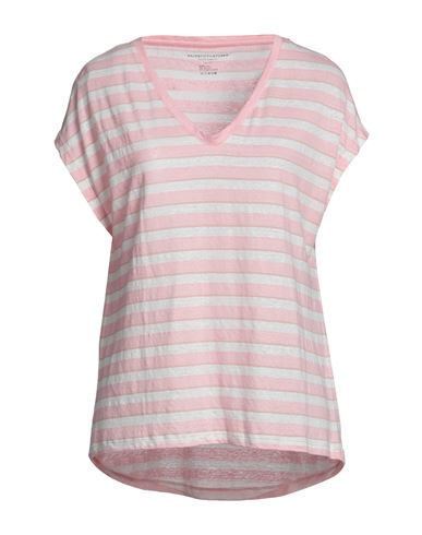 Majestic Filatures Woman T-shirt Pink Size 3 Linen, Elastane, Cotton