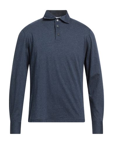 Filippo De Laurentiis Man Polo Shirt Navy Blue Size 36 Cotton