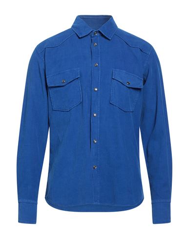 Pt Torino Man Shirt Blue Size 16 Cotton