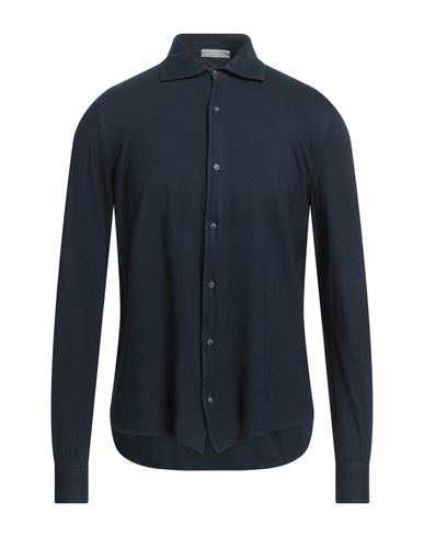 Filippo De Laurentiis Man Shirt Midnight Blue Size 38 Cotton In Blue