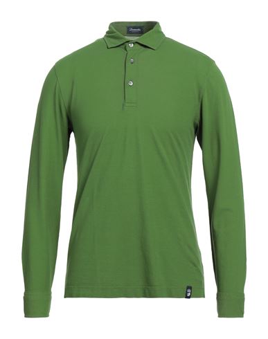 Drumohr Man Polo Shirt Light Green Size S Cotton
