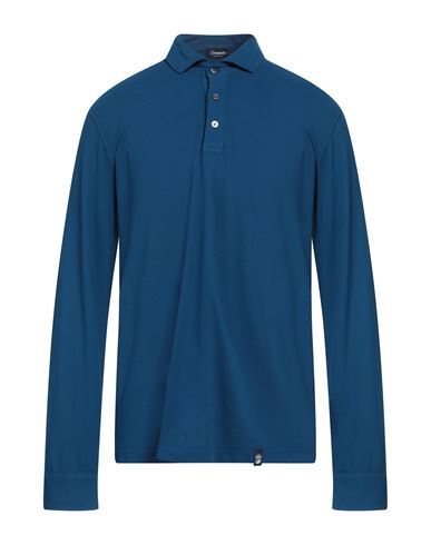 Drumohr Man Polo Shirt Blue Size Xl Cotton