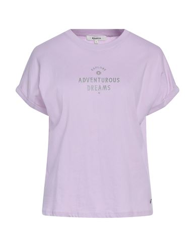 Garcia Woman T-shirt Lilac Size S Cotton In Purple