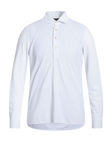 Alea Man Polo Shirt White Size 15 ¾ Polyamide, Elastane In Black