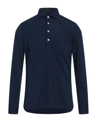 Alea Man Polo Shirt Navy Blue Size 15 ½ Polyamide, Elastane