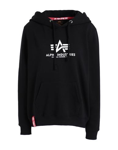 Alpha Industries Woman Sweatshirt Black Size Xl Cotton, Polyester