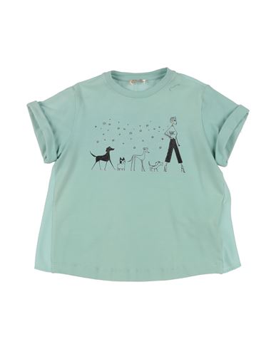 Elisabetta Franchi Babies'  Toddler Girl T-shirt Sage Green Size 6 Polyester, Cotton, Elastane