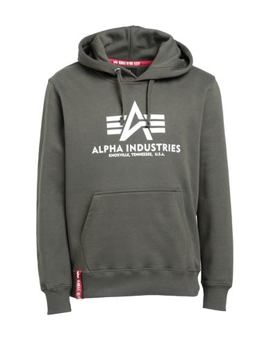 Alpha Industries Man Sweatshirt Military Green Size M Cotton, Polyester