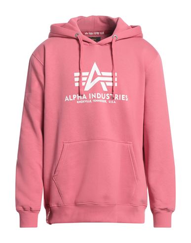 Alpha Industries Man Sweatshirt Pink Size M Cotton, Polyester In Pink