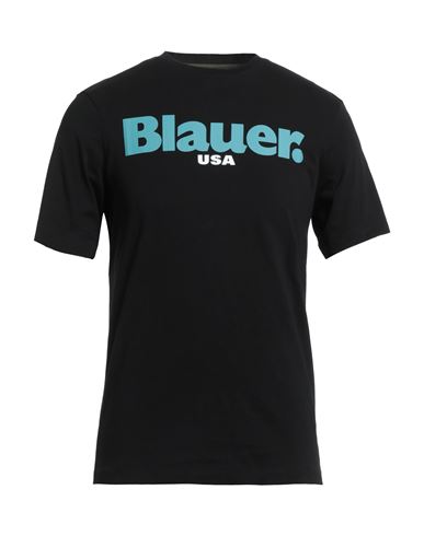 Blauer Man T-shirt Black Size Xl Cotton