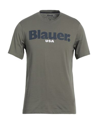 Blauer Man T-shirt Military Green Size Xl Cotton