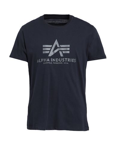 Alpha Industries Man T-shirt Midnight Blue Size S Cotton