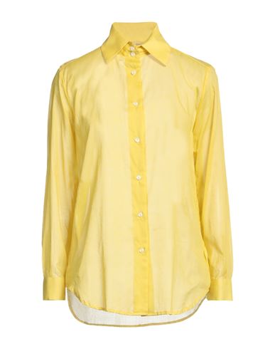 Brian Dales Woman Shirt Ocher Size 14 Cotton In Yellow