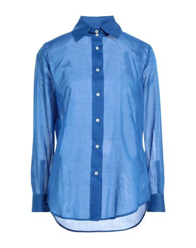 Brian Dales Woman Shirt Bright Blue Size 14 Cotton