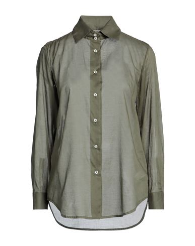Brian Dales Woman Shirt Military Green Size 14 Cotton