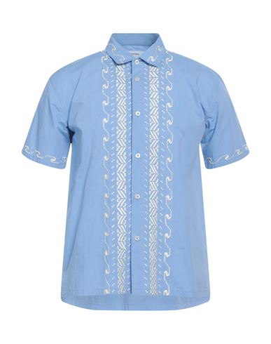 Universal Works Man Shirt Light Blue Size S Cotton