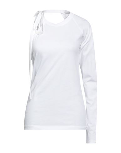 N°21 Woman T-shirt White Size 8 Cotton, Acetate, Silk