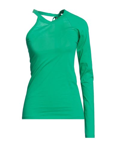 N°21 Woman T-shirt Green Size 4 Cotton, Acetate, Silk
