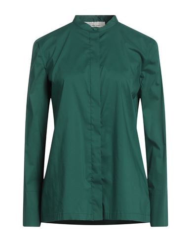 Liviana Conti Woman Shirt Green Size 4 Cotton, Polyamide, Elastane