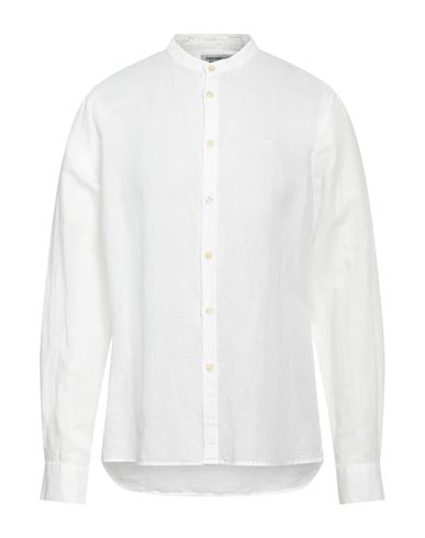 Fred Mello Man Shirt White Size Xl Linen, Cotton