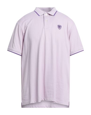 Shop Blauer Man Polo Shirt Light Pink Size M Cotton
