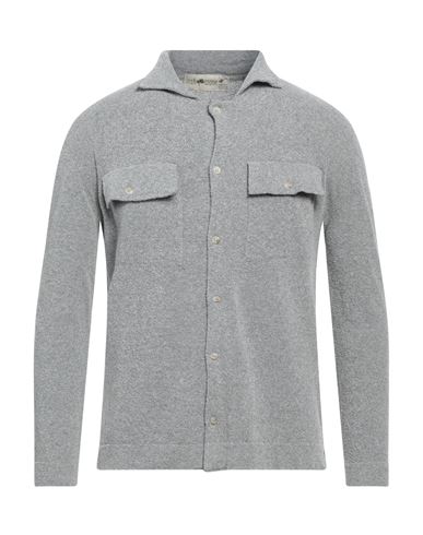 Irish Crone Man Shirt Grey Size L Cotton, Nylon