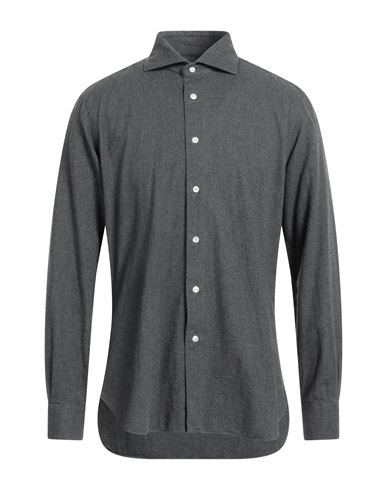 Barba Napoli Man Shirt Grey Size 17 Cotton