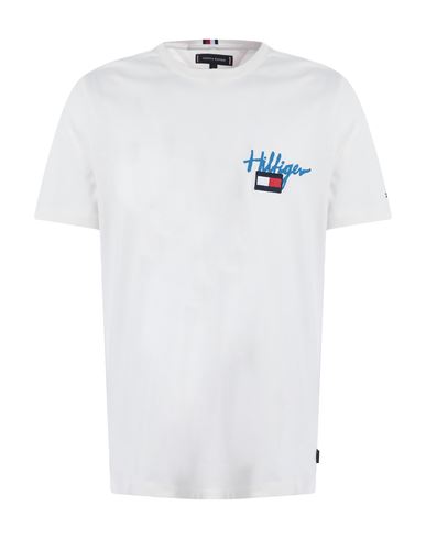 Tommy Hilfiger Man T-shirt Cream Size Xl Cotton In White