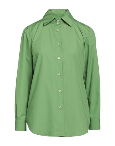 Brian Dales Woman Shirt Green Size 2 Cotton