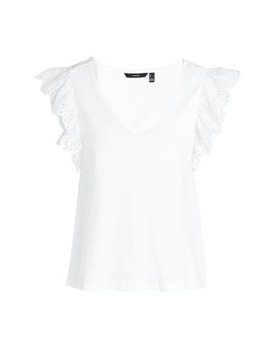 Vero Moda Woman T-shirt White Size Xs Cotton