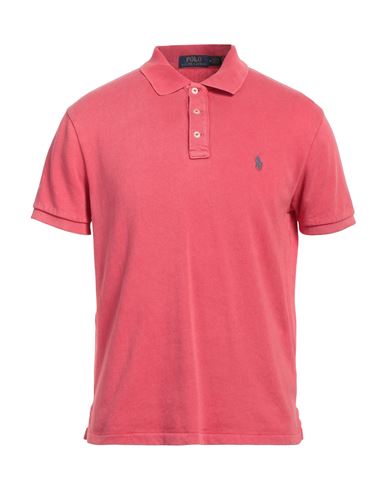 Polo Ralph Lauren Ralph Lauren Custom Slim Fit Polo T Shirt Pink In Red