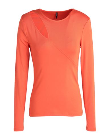 Only Woman T-shirt Orange Size Xl Cotton, Elastane