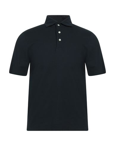 Luigi Borrelli Napoli Man Polo Shirt Navy Blue Size 38 Cotton