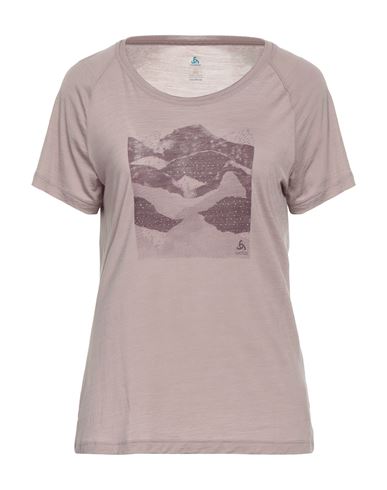 Odlo Woman T-shirt Light Purple Size L Lyocell, Merino Wool