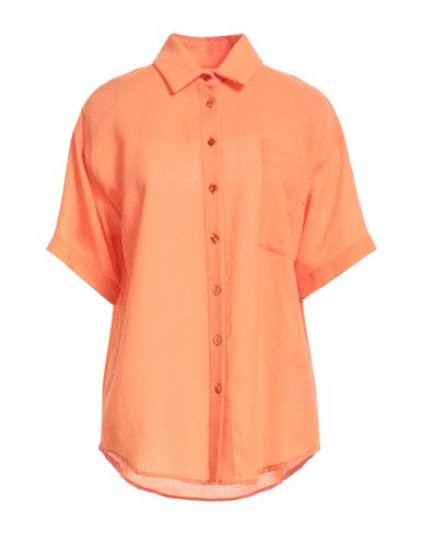 Federica Tosi Woman Shirt Orange Size 4 Wool