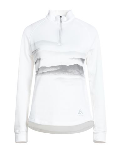 Odlo Woman Sweatshirt Ivory Size M Recycled Polyester, Elastane In White