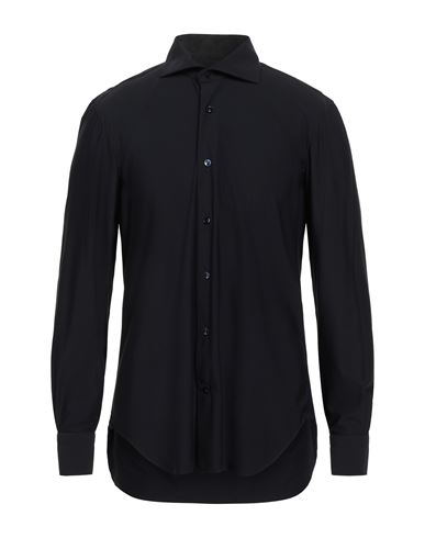 Barba Napoli Tailored Shirt In Stretch Poplin In Blue