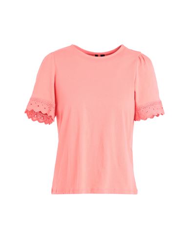 Vero Moda Woman T-shirt Salmon Pink Size Xs Cotton