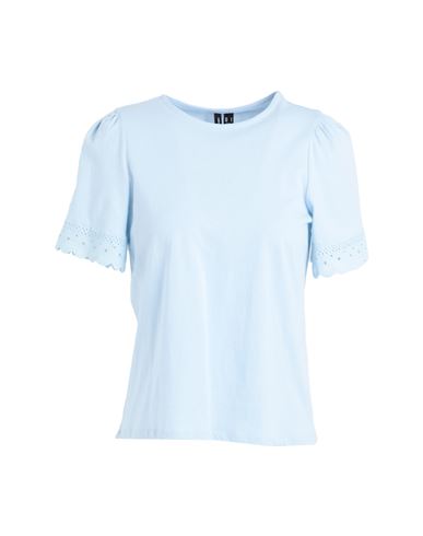 Vero Moda Woman T-shirt Sky Blue Size Xs Cotton