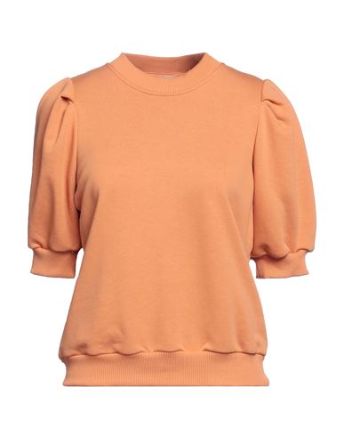 Minus Woman Sweatshirt Orange Size M Cotton, Polyester