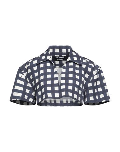 Jacquemus Woman Top Blue Size 6 Viscose, Silk