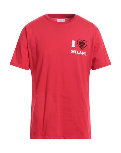 Family First Milano Man T-shirt Red Size S Cotton