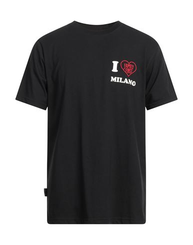 FAMILY FIRST MILANO FAMILY FIRST MILANO MAN T-SHIRT BLACK SIZE L COTTON
