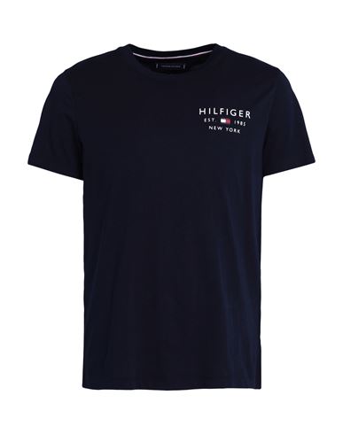 Tommy Hilfiger Man T-shirt Navy Blue Size Xl Cotton