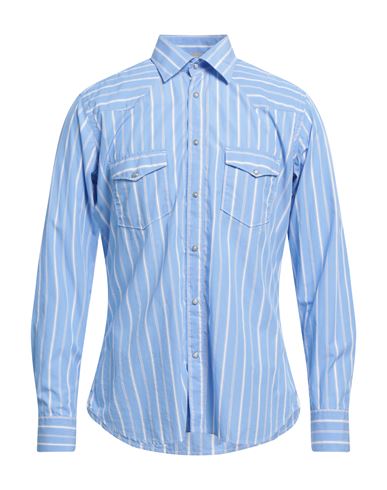 Tintoria Mattei 954 Man Shirt Light Blue Size 16 ½ Cotton