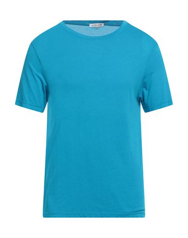 Cotton Citizen Man T-shirt Turquoise Size M Supima, Modal In Blue