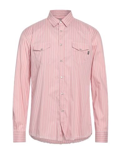 Daniele Alessandrini Homme Man Shirt Light Pink Size 17 Cotton, Polyamide, Elastane