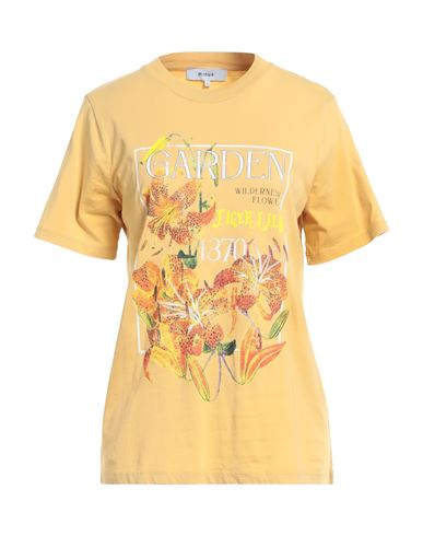 Minus Woman T-shirt Ocher Size Xxl Cotton In Yellow