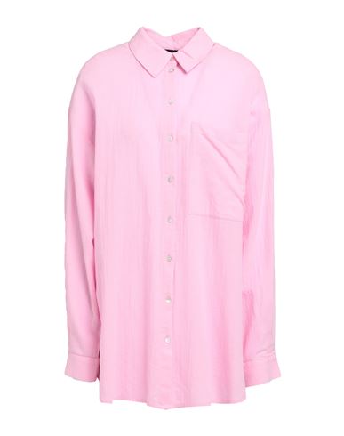 Pieces Woman Shirt Pink Size Xs Cotton