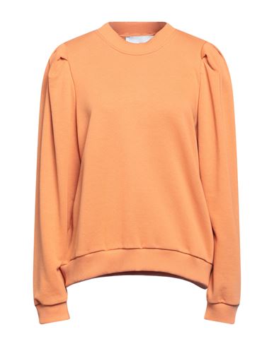 Minus Woman Sweatshirt Orange Size L Organic Cotton, Polyester